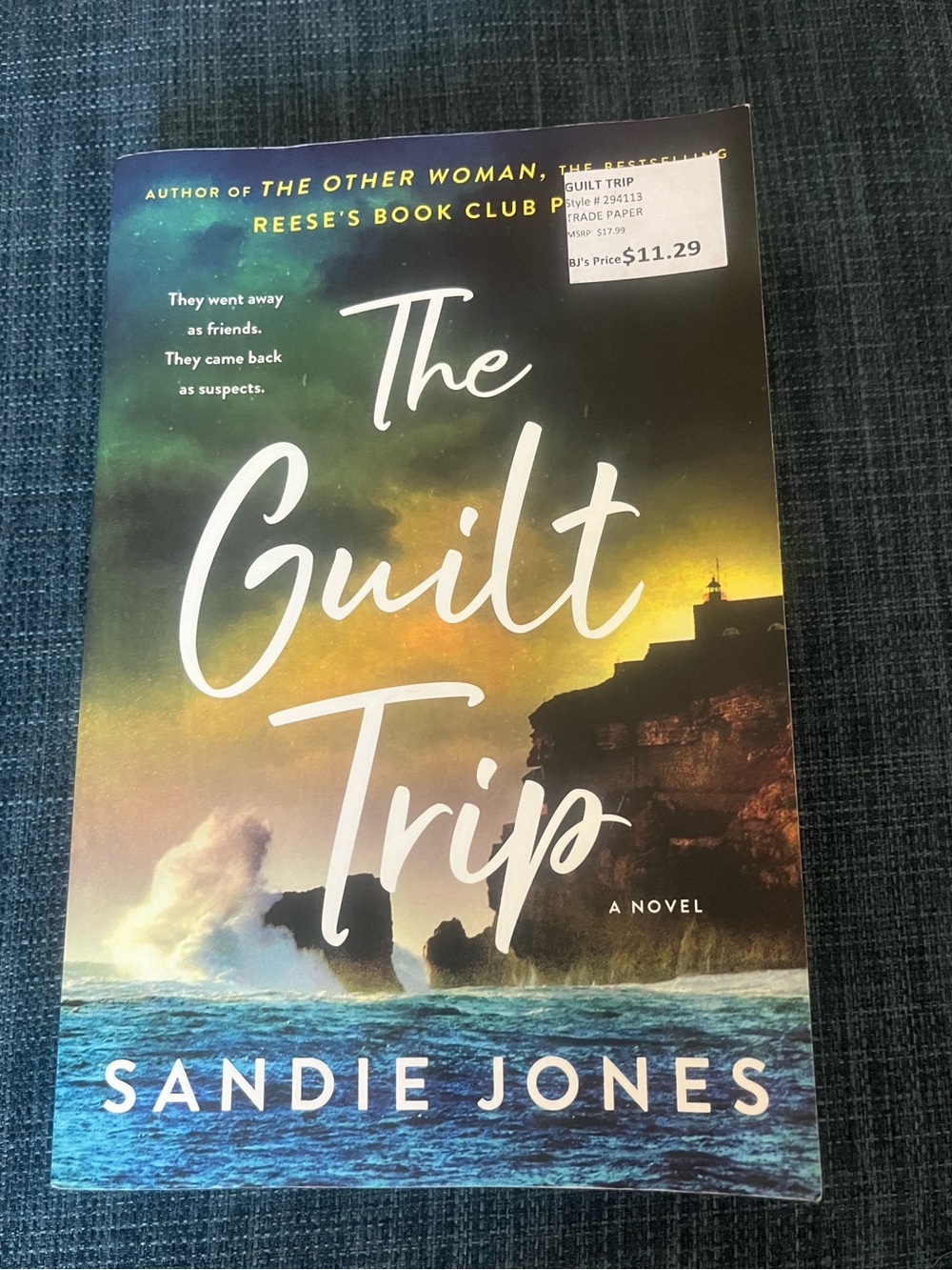 The Guilt Trip by Sandie Jones Blue/Green Cover Paperback